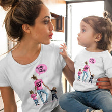 Load image into Gallery viewer, CYSINCOS Female T-shirt Famliy Matching Clothes Girl Costume Mom Daughter Summer 2019 New Print Short-sleeve Kids Boys Tops