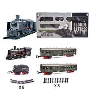 Classic Electric Trains Vihcle Railway Motorized Trian Track Set Model Toy Kids Toys for Children.