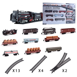 Classic Electric Trains Vihcle Railway Motorized Trian Track Set Model Toy Kids Toys for Children.