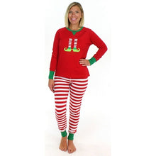 Load image into Gallery viewer, Matching Christmas PJS Fashion Round Neck Prints Family Pajama Sets Mother/Father /Kid /Baby Red Striped Christmas Clothes