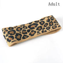 Load image into Gallery viewer, Mommy And Baby Headband Leopard Turban Women Girl Knitted Winter Headbands Mother Daughter Twisted Knot Headwrap Wide Hairband