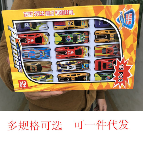 15pcs/set Kids Toys Automobile Toys Alloy Racing Car Model Collection Mini Type Vehicle Model
