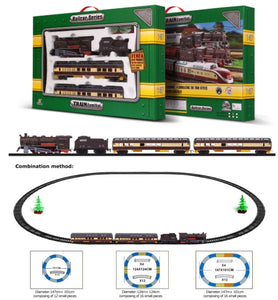 Classic Electric Trains Vihcle Railway Motorized Trian Track Set Model Toy Kids Toys for Children.