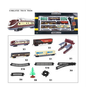 Classic Electric Trains Vihcle Railway Motorized Trian Track Set Model Toy Kids Toys for Children.
